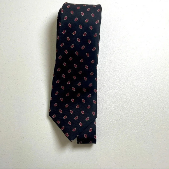 Tattersall All Silk Black & Red Neck Tie Formal Vintage - Picture 2 of 4